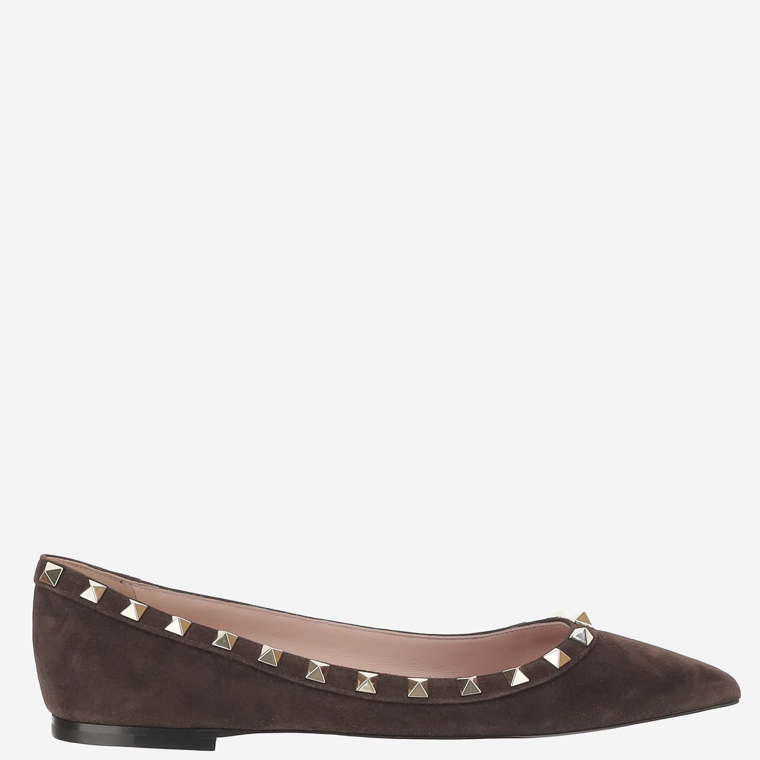 BALLERINE ROCKSTUD IN SUEDE 9W2S0403 CVB0TO VALENTINO GARAVANI 