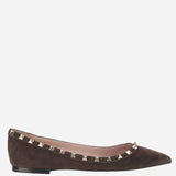 BALLERINE ROCKSTUD IN SUEDE 9W2S0403 CVB0TO VALENTINO GARAVANI 