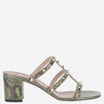 SANDALI SLIDER ROCKSTUD IN PITONE 9W2S0C47 XBH4NM VALENTINO GARAVANI 