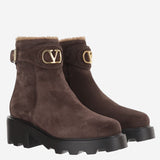 STIVALETTI IN SUEDE CON LOGO 9W2S0MT5 XYA2W2 VALENTINO GARAVANI 