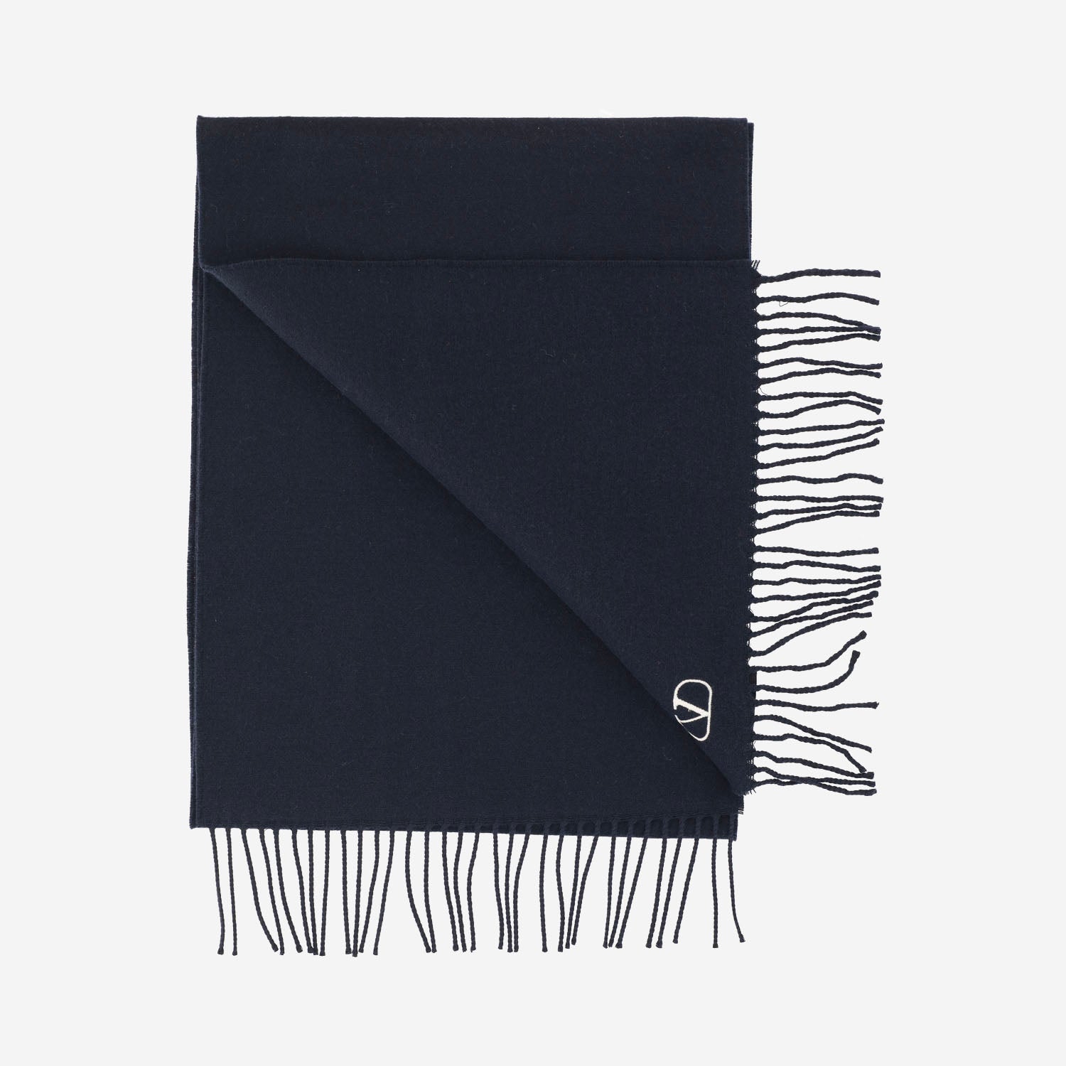 SCIARPA IN LANA VERGINE CON FRANGE E LOGO 9Y2ET028 UJCBLB VALENTINO GARAVANI 