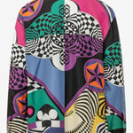 CAMICIA IN SETA CON STAMPA GEOMETRICA 1024221 1A192885X000 VERSACE 