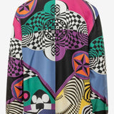 CAMICIA IN SETA CON STAMPA GEOMETRICA 1024221 1A192885X000 VERSACE 