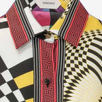 CAMICIA IN SETA CON STAMPA GEOMETRICA 1024221 1A192885X000 VERSACE 