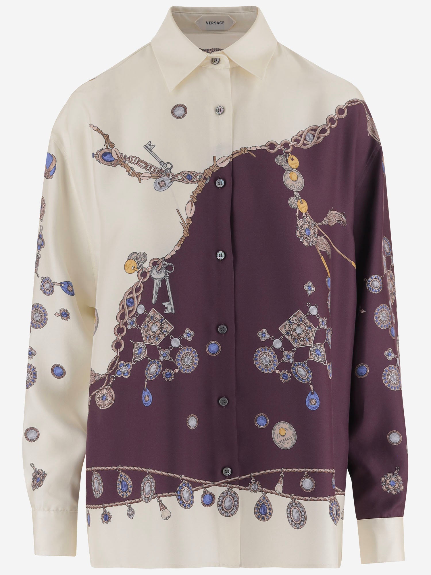 CAMICIA IN SETA CON STAMPA VERSACE 1025686 1A186825R880 VERSACE 
