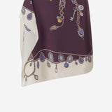 GONNA IN TWILL DI SETA CON STAMPA 1025820 1A186365R880 VERSACE 