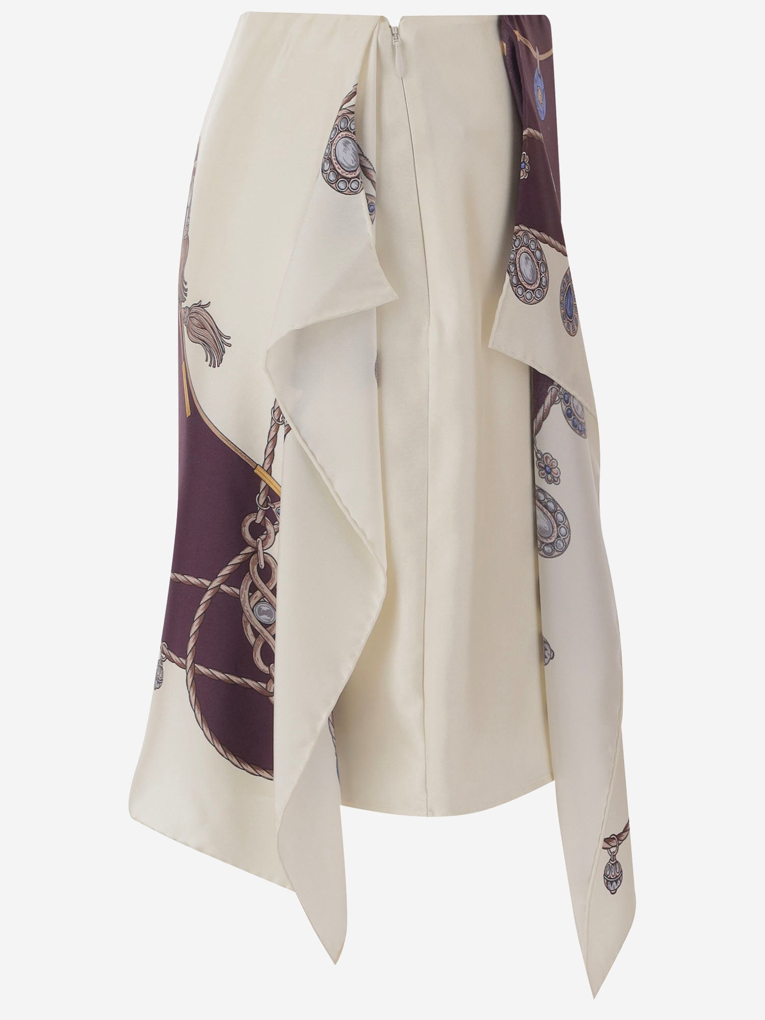 GONNA IN TWILL DI SETA CON STAMPA 1025820 1A186365R880 VERSACE 