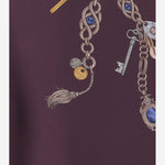 GONNA IN TWILL DI SETA CON STAMPA 1025820 1A186365R880 VERSACE 
