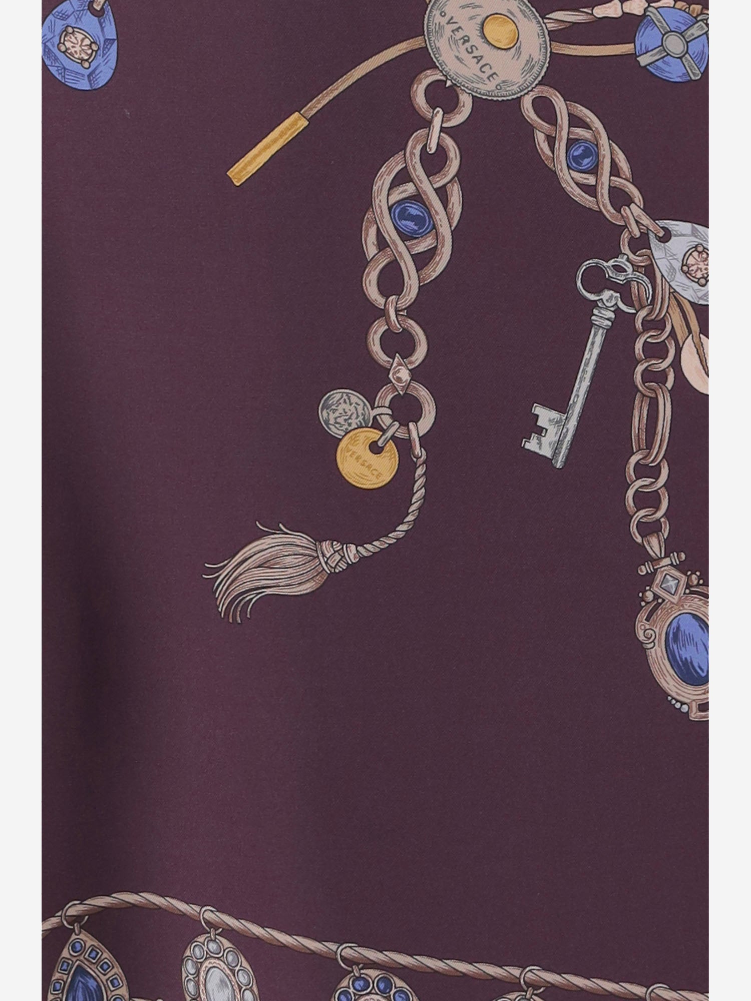 GONNA IN TWILL DI SETA CON STAMPA 1025820 1A186365R880 VERSACE 