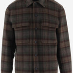 CAMICIA IN MISTO LANA CON MOTIVO A QUADRI M19354958 328NLC VINCE 