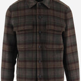 CAMICIA IN MISTO LANA CON MOTIVO A QUADRI M19354958 328NLC VINCE 