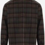 CAMICIA IN MISTO LANA CON MOTIVO A QUADRI M19354958 328NLC VINCE 