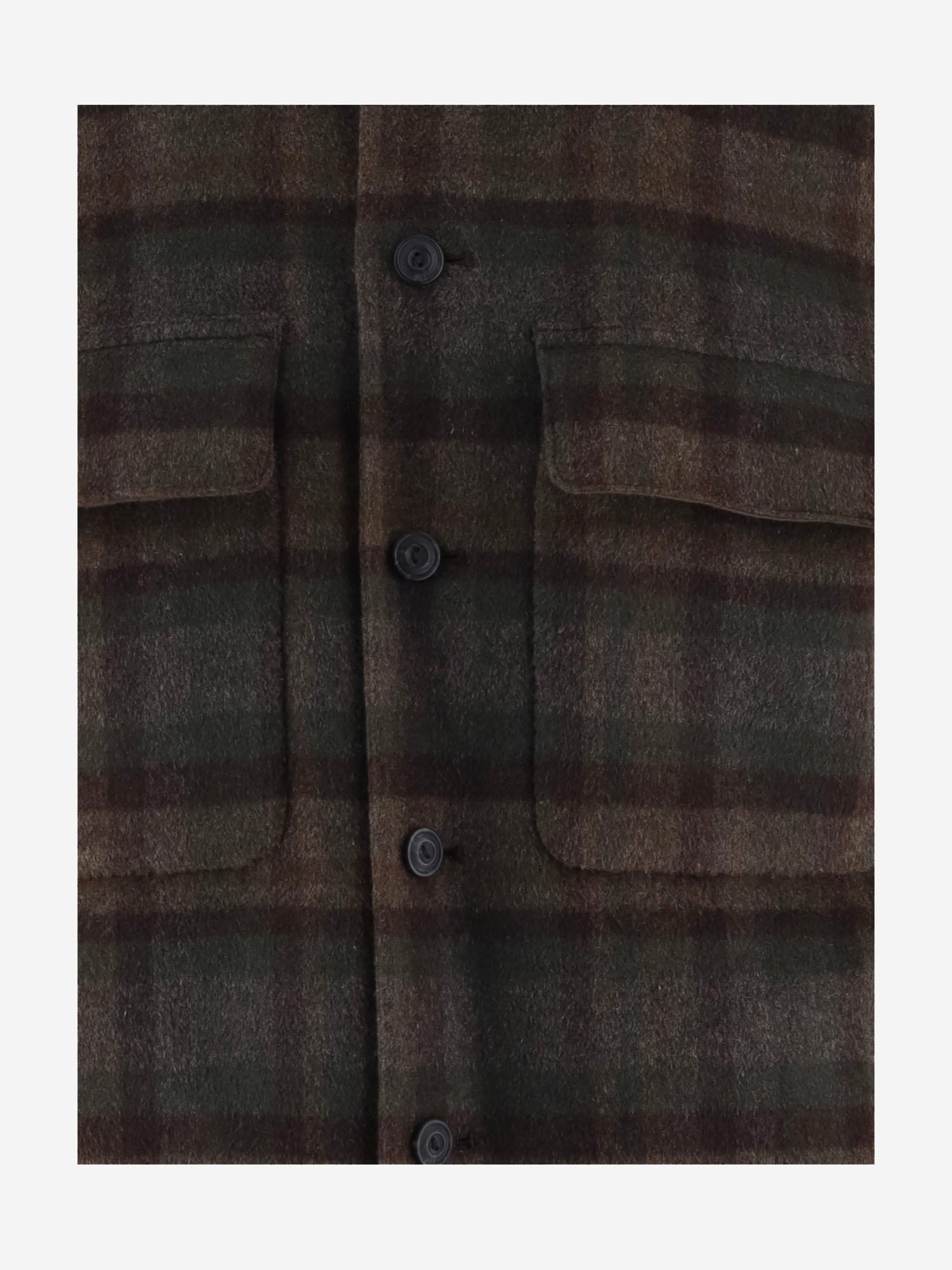 CAMICIA IN MISTO LANA CON MOTIVO A QUADRI M19354958 328NLC VINCE 