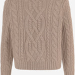 MAGLIONE IN LANA CON LAVORAZIONE A TRECCE M19996615A 159HOA VINCE 