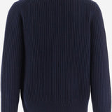 CARDIGAN IN LANA CON LAVORAZIONE A COSTE M20036621A 403CBL VINCE 