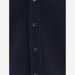 CARDIGAN IN LANA CON LAVORAZIONE A COSTE M20036621A 403CBL VINCE 