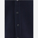 CARDIGAN IN LANA CON LAVORAZIONE A COSTE M20036621A 403CBL VINCE 