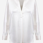 CAMICIA IN SETA CON SCOLLO A V VR84511926 137 VINCE 