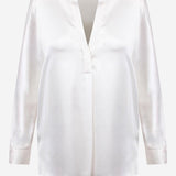 CAMICIA IN SETA CON SCOLLO A V VR84511926 137 VINCE 