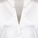 CAMICIA IN SETA CON SCOLLO A V VR84511926 137 VINCE 