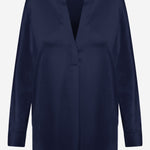 CAMICIA IN SETA CON SCOLLO A V VR84511926 403 VINCE 