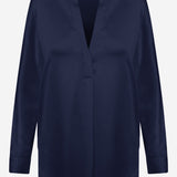 CAMICIA IN SETA CON SCOLLO A V VR84511926 403 VINCE 