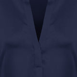 CAMICIA IN SETA CON SCOLLO A V VR84511926 403 VINCE 
