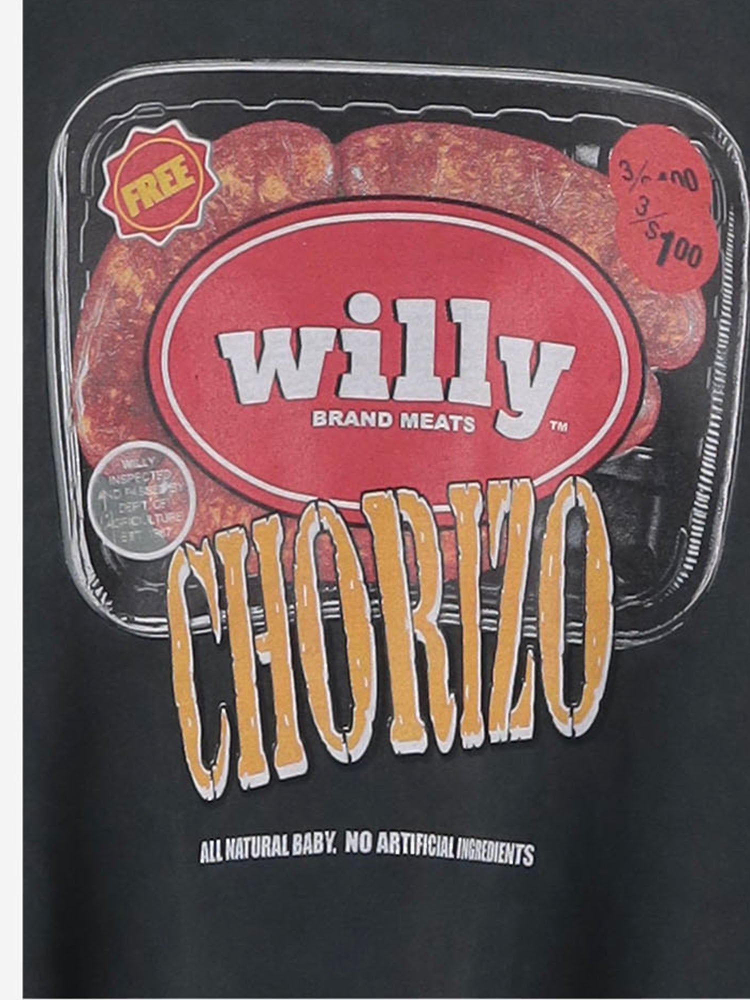 T-SHIRT ESPECIAL CHORIZO IN COTONE MUJTE011061N 011 WILLY CHAVARRIA 