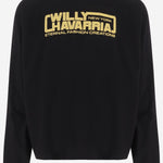 FELPA IN COTONE CON LOGO MUJTE025061N 001 WILLY CHAVARRIA 