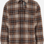CAMICIA IN MISTO LANA A QUADRI CFWOOS2018MBUT3046 7449 WOOLRICH 