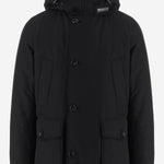 GIUBBOTTO IN MISTO COTONE CON LOGO CFWOOU0771MBUT0001 BLK WOOLRICH 