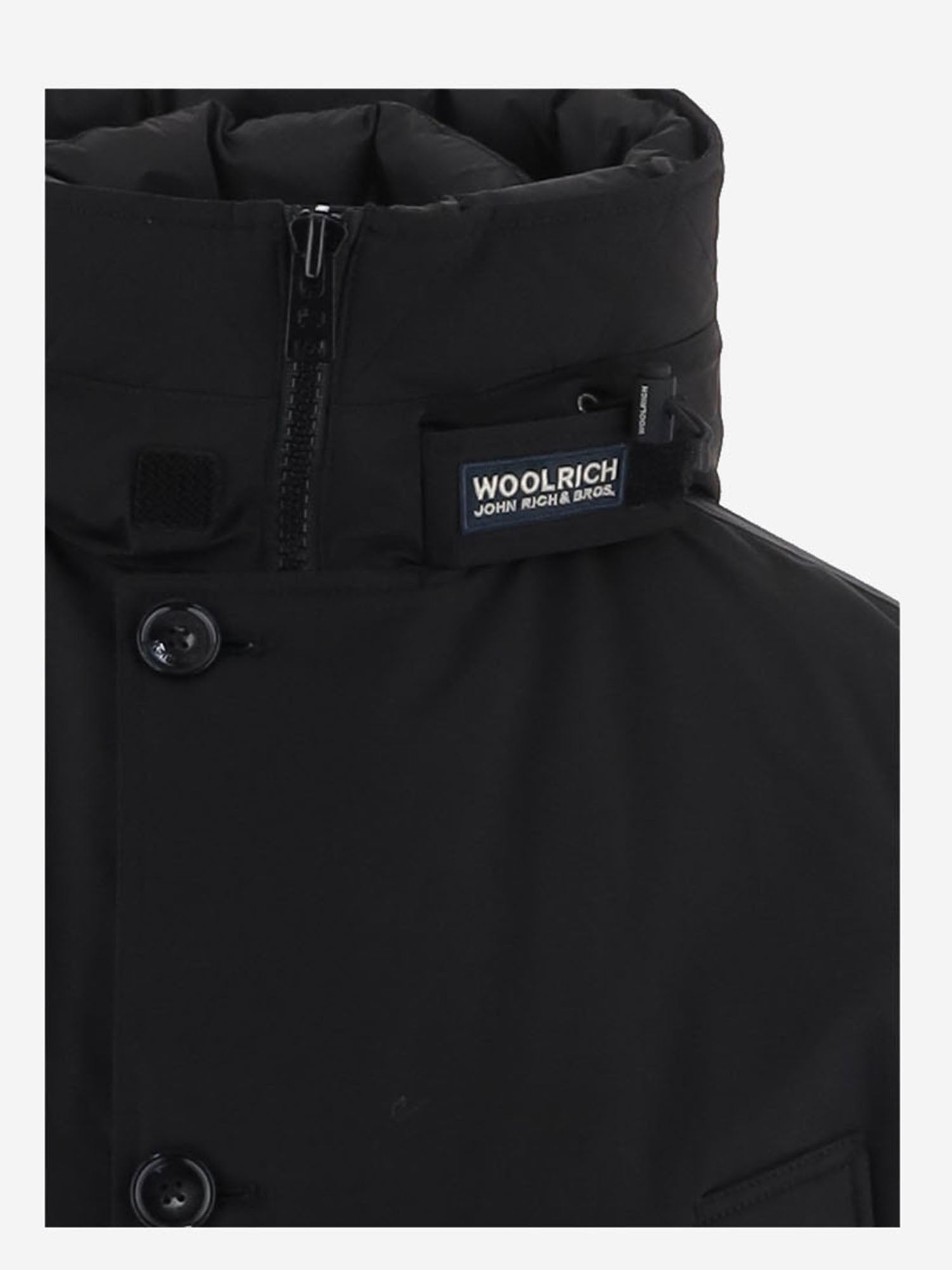 GIUBBOTTO IN MISTO COTONE CON LOGO CFWOOU0771MBUT0001 BLK WOOLRICH 