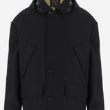 CAPPOTTO IN TESSUTO TECNICO CON CAPPUCCIO CFWOOU2197MRUT5449 BLK WOOLRICH 