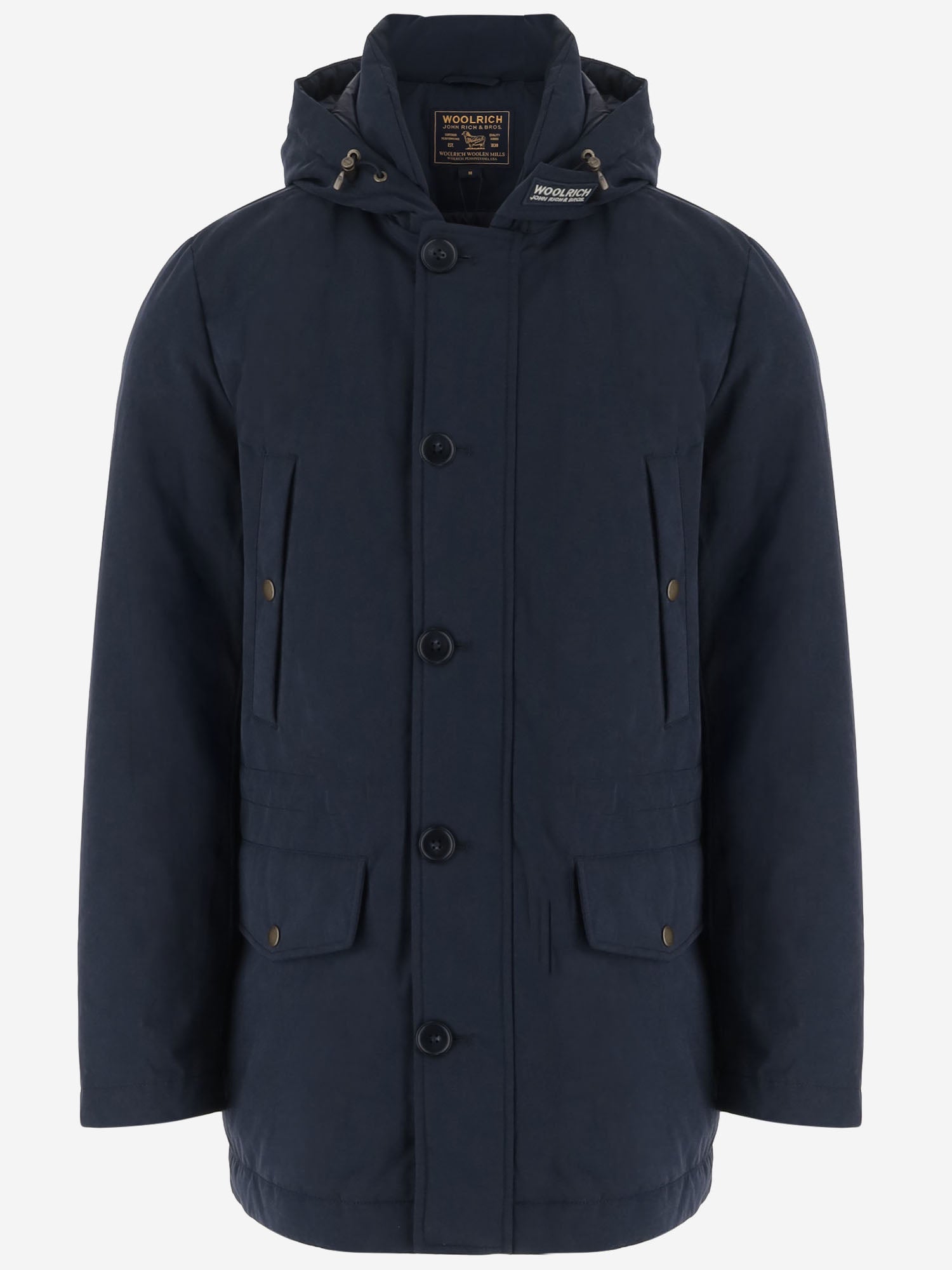 GIUBBOTTO IN MISTO COTONE CON CAPPUCCIO CFWOOU2203MRUT3780 3989 WOOLRICH 