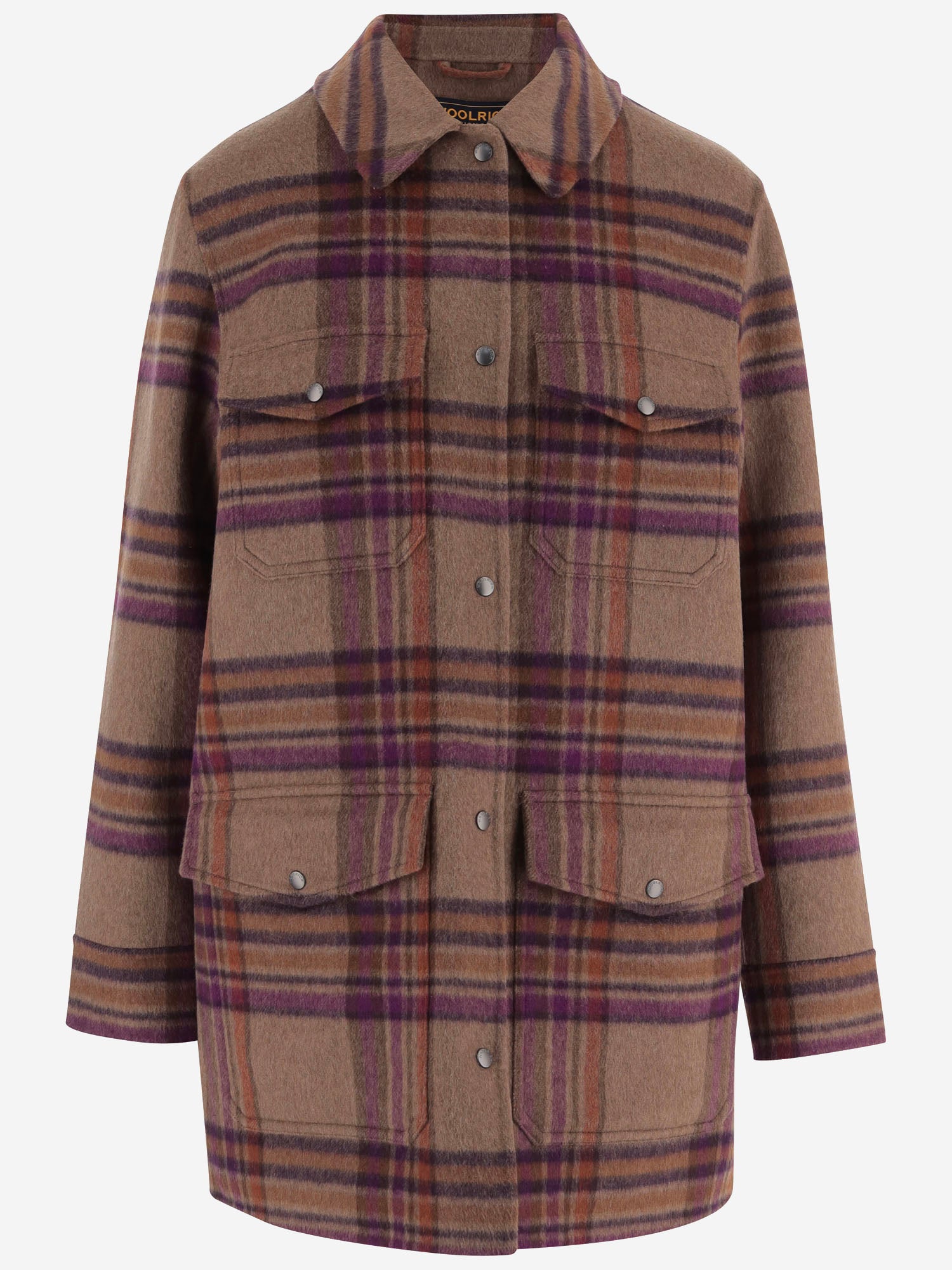 Camicia in misto lana con motivo a quadri CFWWOS2037FRUT5417 7451 WOOLRICH 