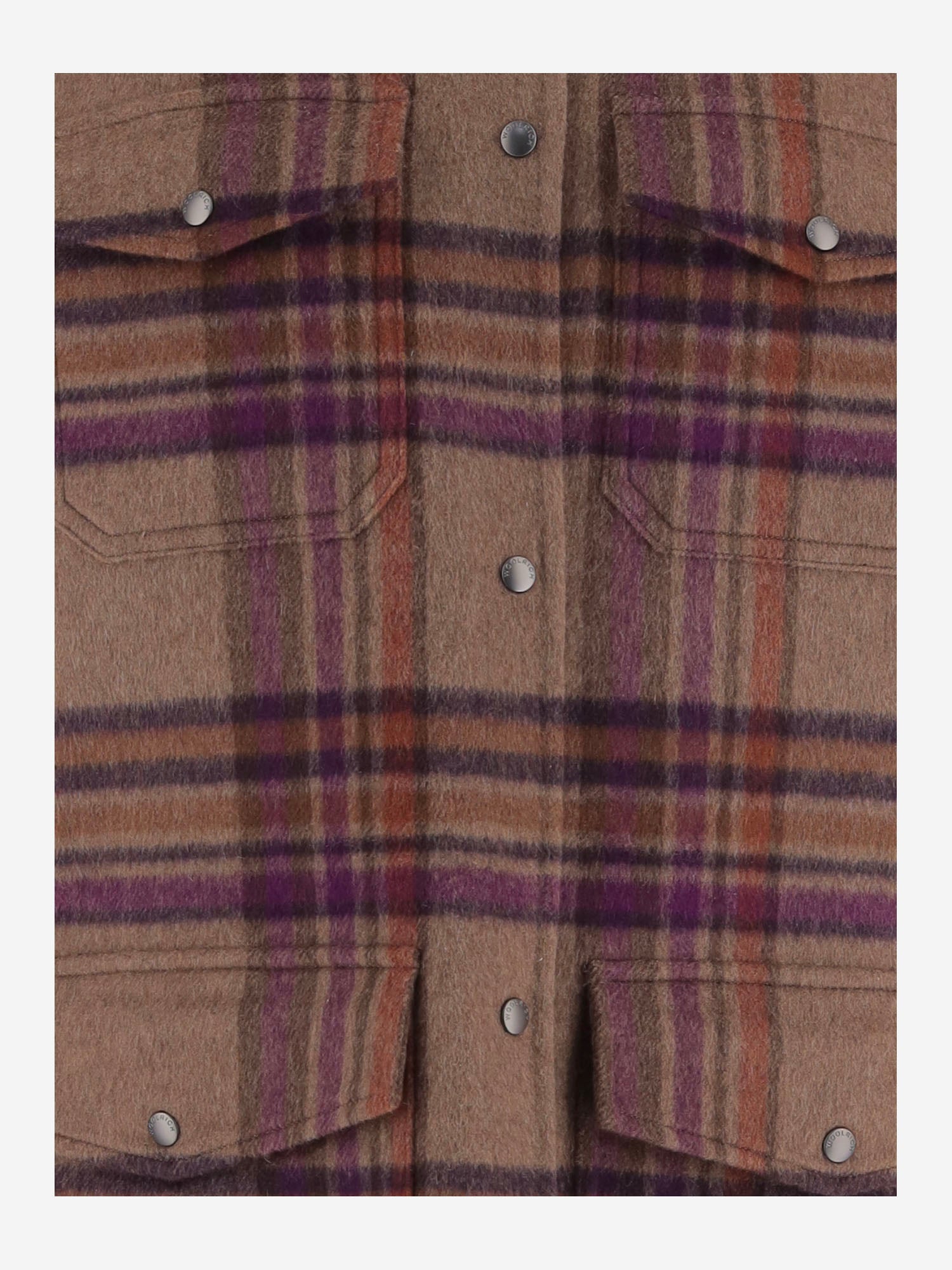 Camicia in misto lana con motivo a quadri CFWWOS2037FRUT5417 7451 WOOLRICH 