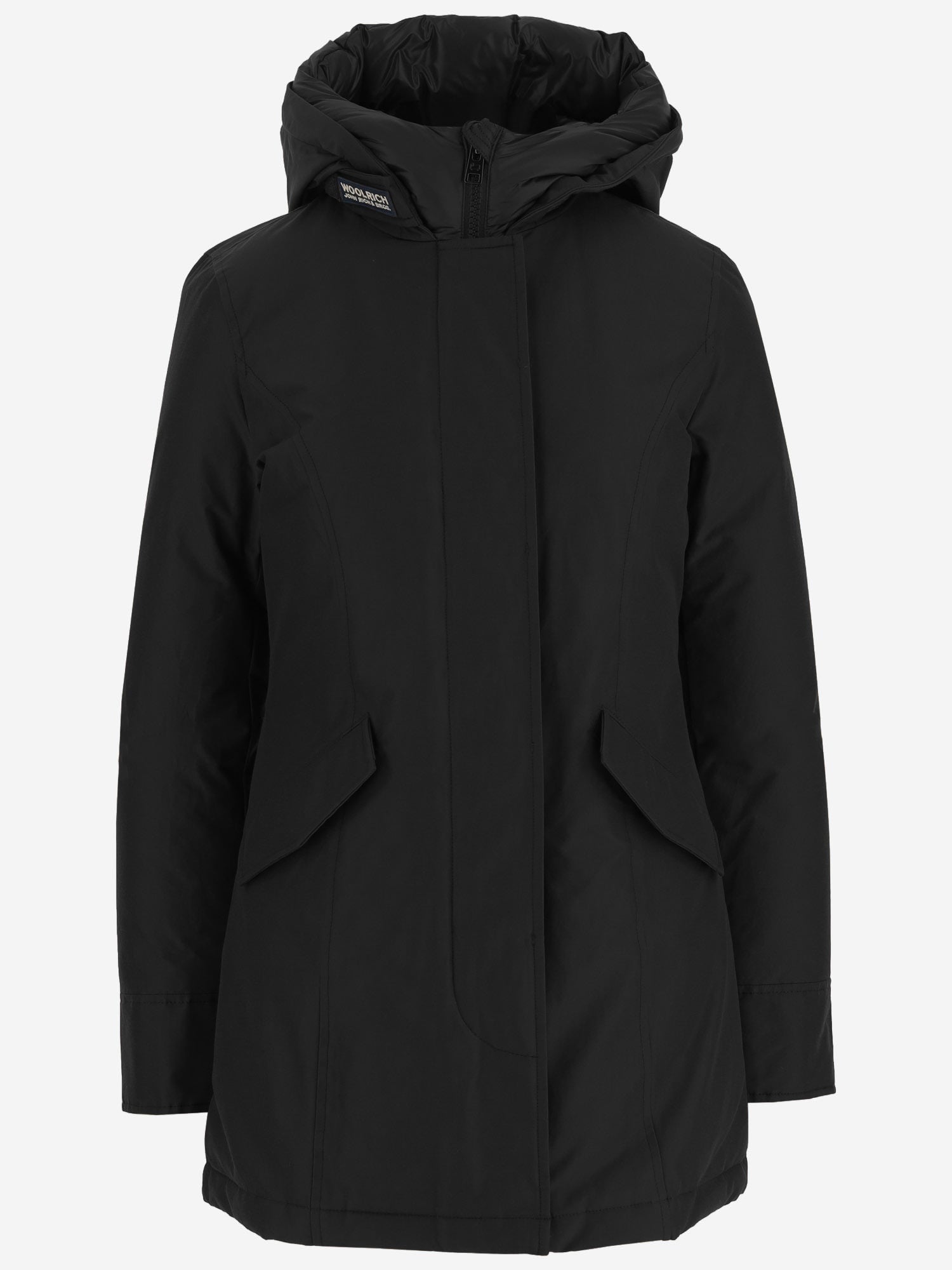 GIUBBOTTO CON CAPPUCCIO IN MISTO COTONE CFWWOU0580FBUT0001 BLK WOOLRICH 