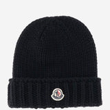 BEANIE IN LANA CON LOGO 3B00026M1172 999 MONCLER ENFANTS 