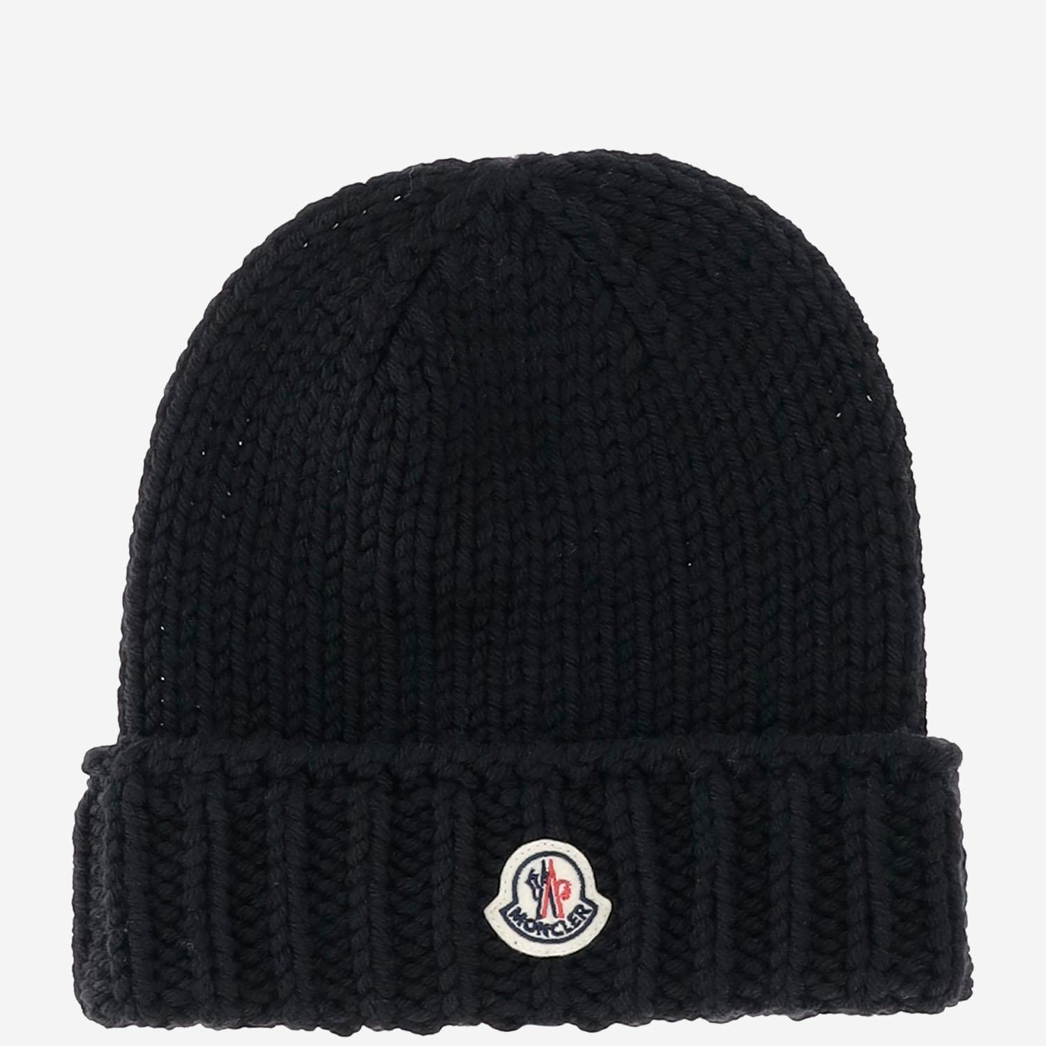 BEANIE IN LANA CON LOGO 3B00026M1172 999 MONCLER ENFANTS 
