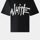 T-SHIRT IN COTONE CON LOGO 44MAA120S26J00L 001 OFF-WHITE 