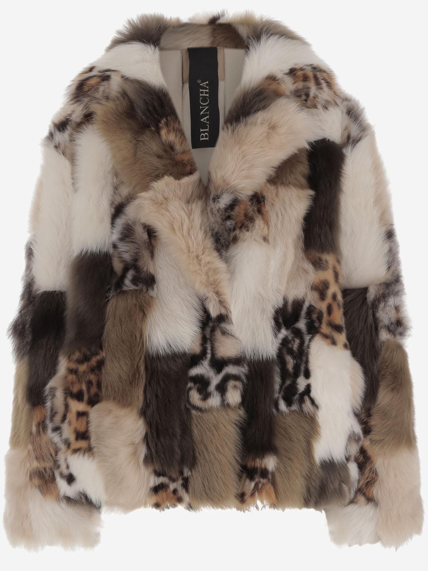 GIACCA IN SHEARLING COLOR-BLOCK 25133 304VARIANTEUNICA BLANCHA 