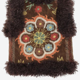 Gilet suzani con pelliccia di pecora CC174 BROWN ZAZI 