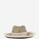 CAPPELLO IN MISTO PAGLIA E VISCOSA CON RICAMO 385981 38 FERRUCCIO VECCHI 