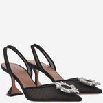 Begum Slingback in mesh BEGUMMESHSLING BLACK AMINA MUADDI 