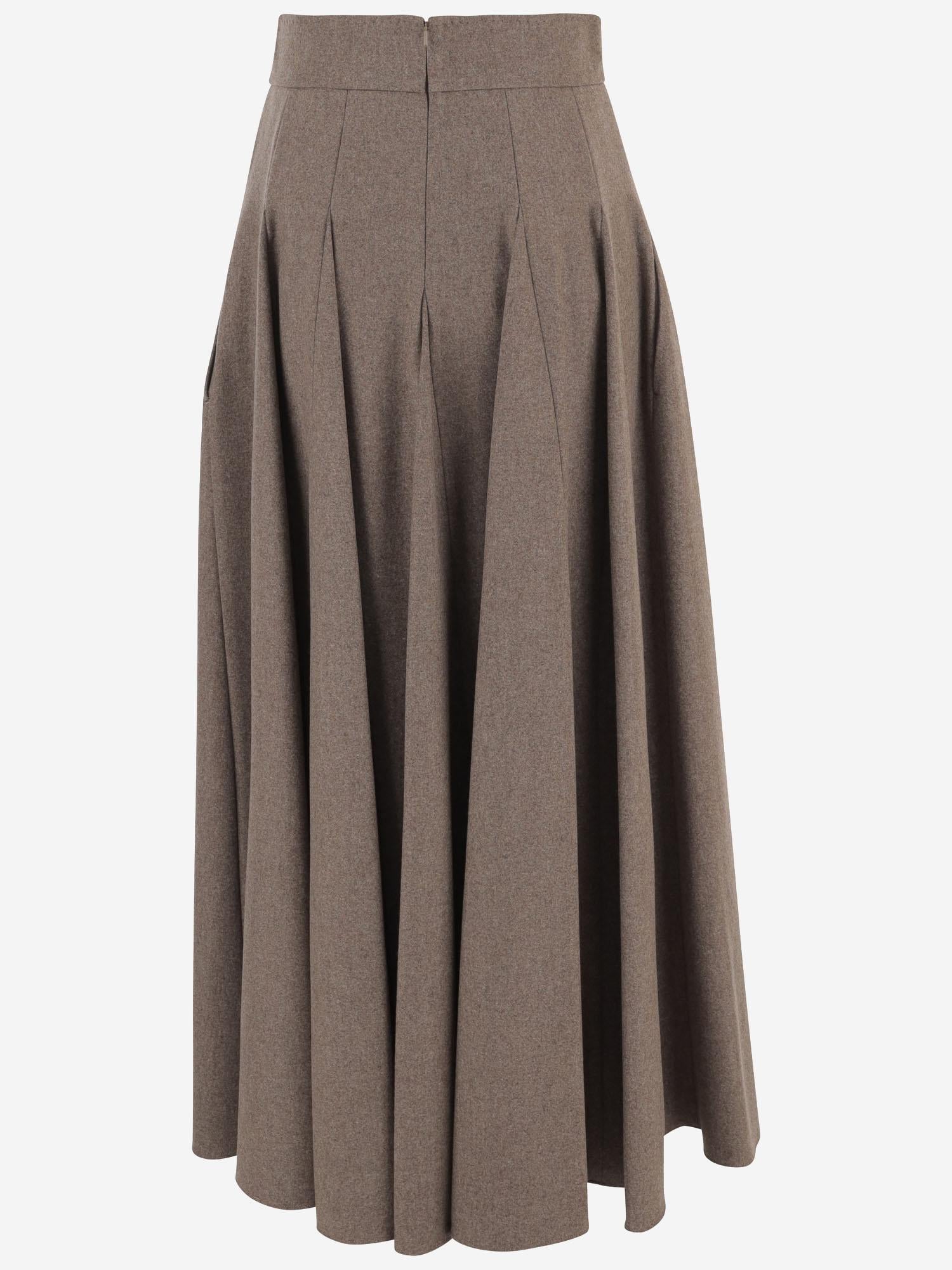 GONNA LUNGA IN LANA STRETCH BELLICO1234 003 MAX MARA 