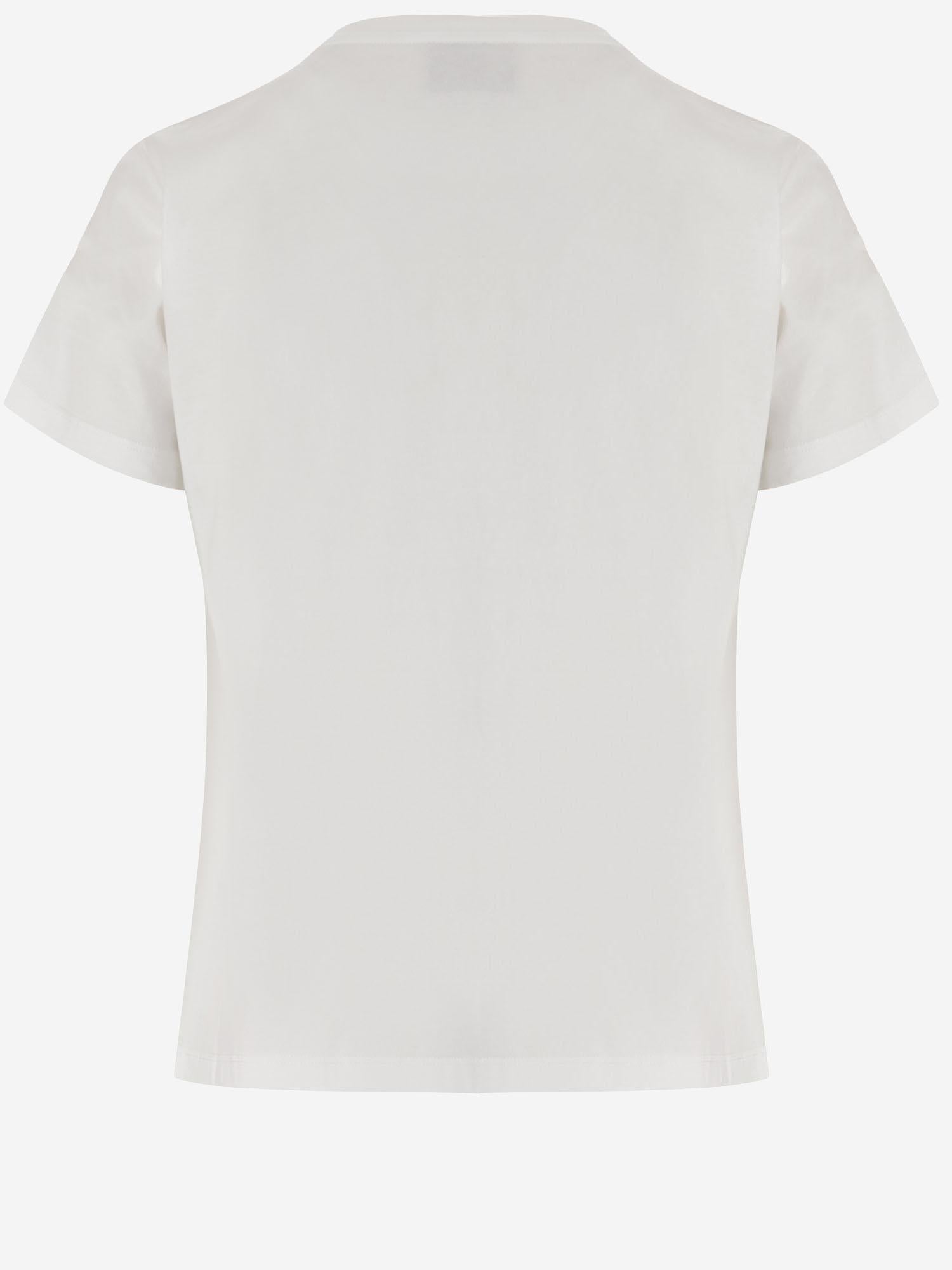 T-shirt in cotone con logo 107094 A3C7ZR2 PINKO 