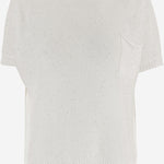 MAGLIA A MANICHE CORTE IN MISTO LINO E COTONE R2Q101 018 BRUNO MANETTI 