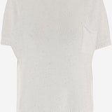 MAGLIA A MANICHE CORTE IN MISTO LINO E COTONE R2Q101 018 BRUNO MANETTI 