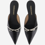 MULES IN PELLE CON FIOCCO GIULYE NERO SALVATORE FERRAGAMO 