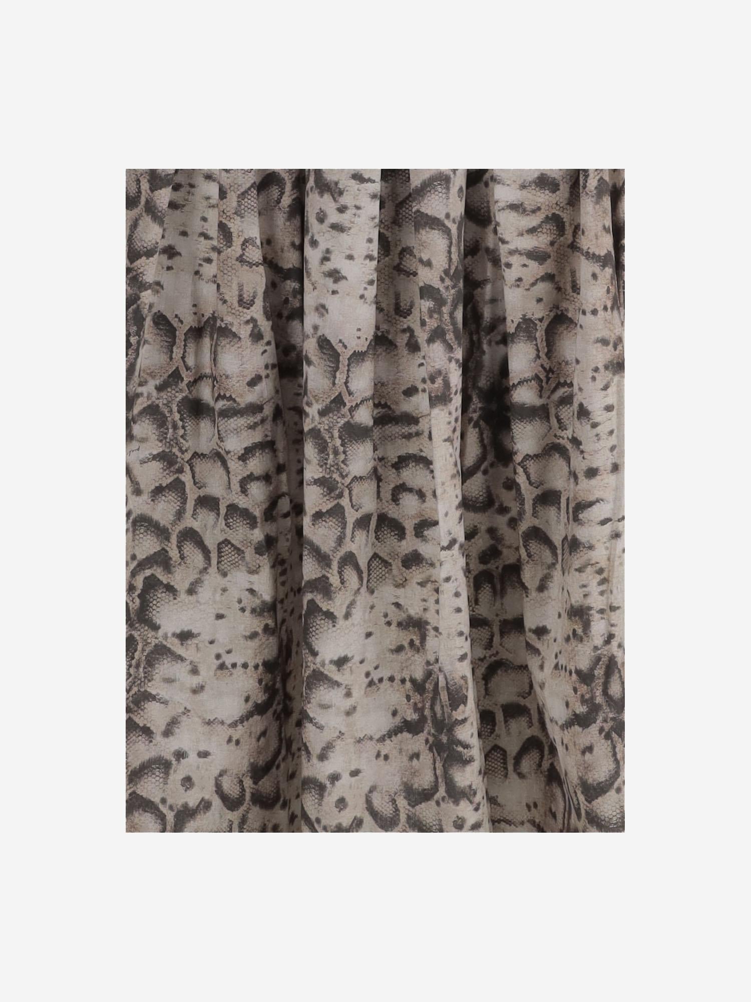 Abito in cotone con motivo animalier 106850 A3B1CZ9 PINKO 